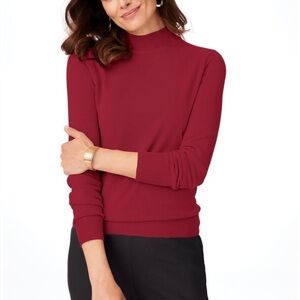 Blair Black Mockneck Sweater 100% Acrylic Sz Medium